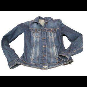 Smartset Insider Womens Size Small Cropped Jean Jacket Medium Wash Blue